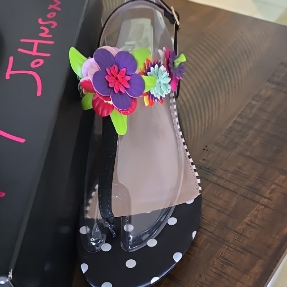 Betsey Johnson Women's Floral Sandals - Black and Multicolor - Picture 3 of 5